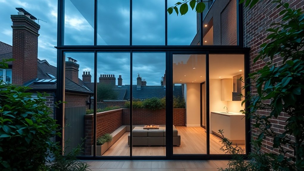 Glass Extension Walls Caterham